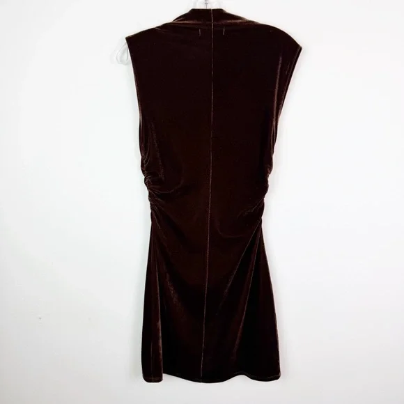 Reformation Alden Knit Dress in Chocolate Velvet Size S - Picture 9 of 14